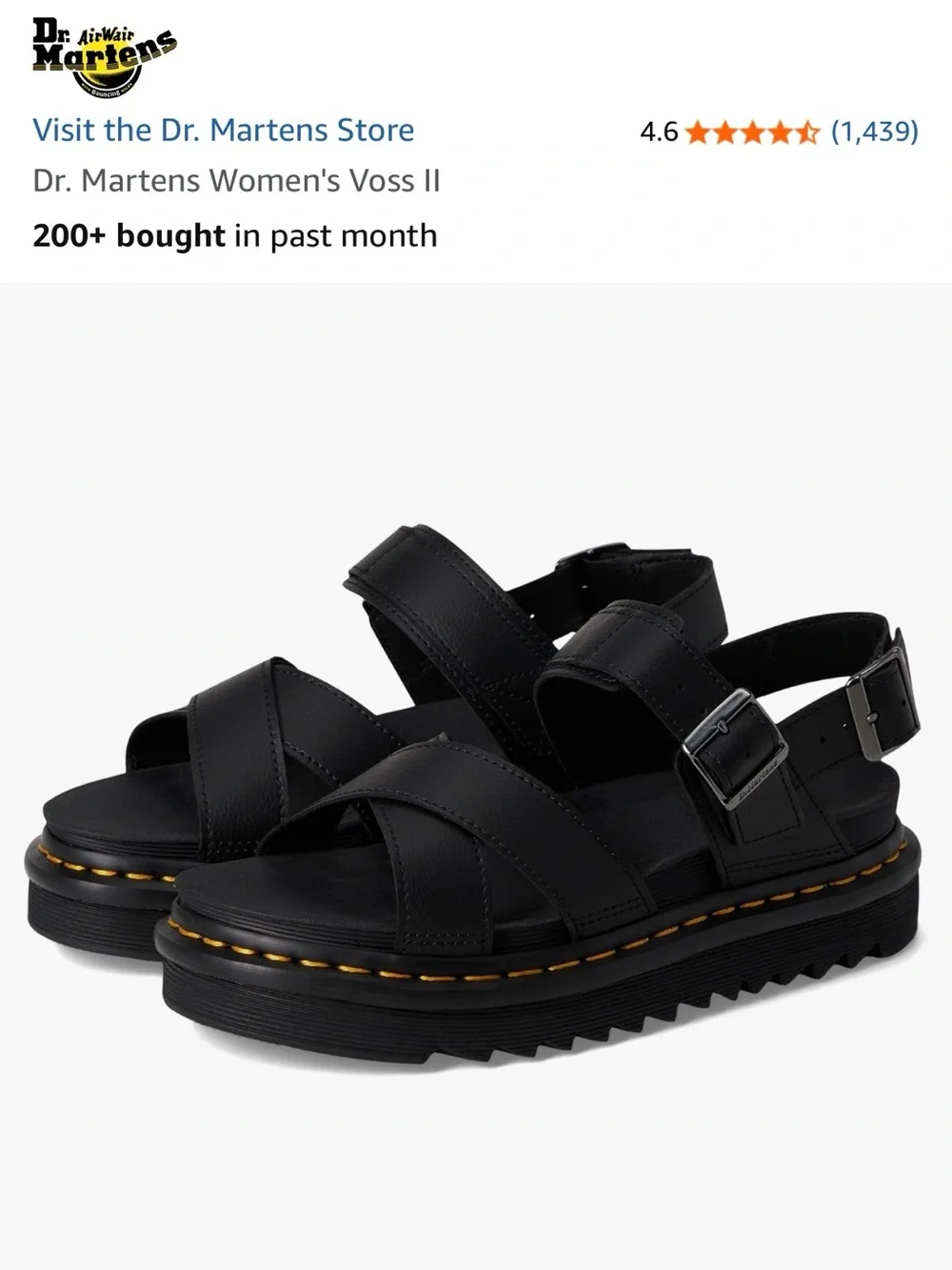 NEW in Box Dr Martens women’s Voss II sandal size 7 - Picture 7 of 12